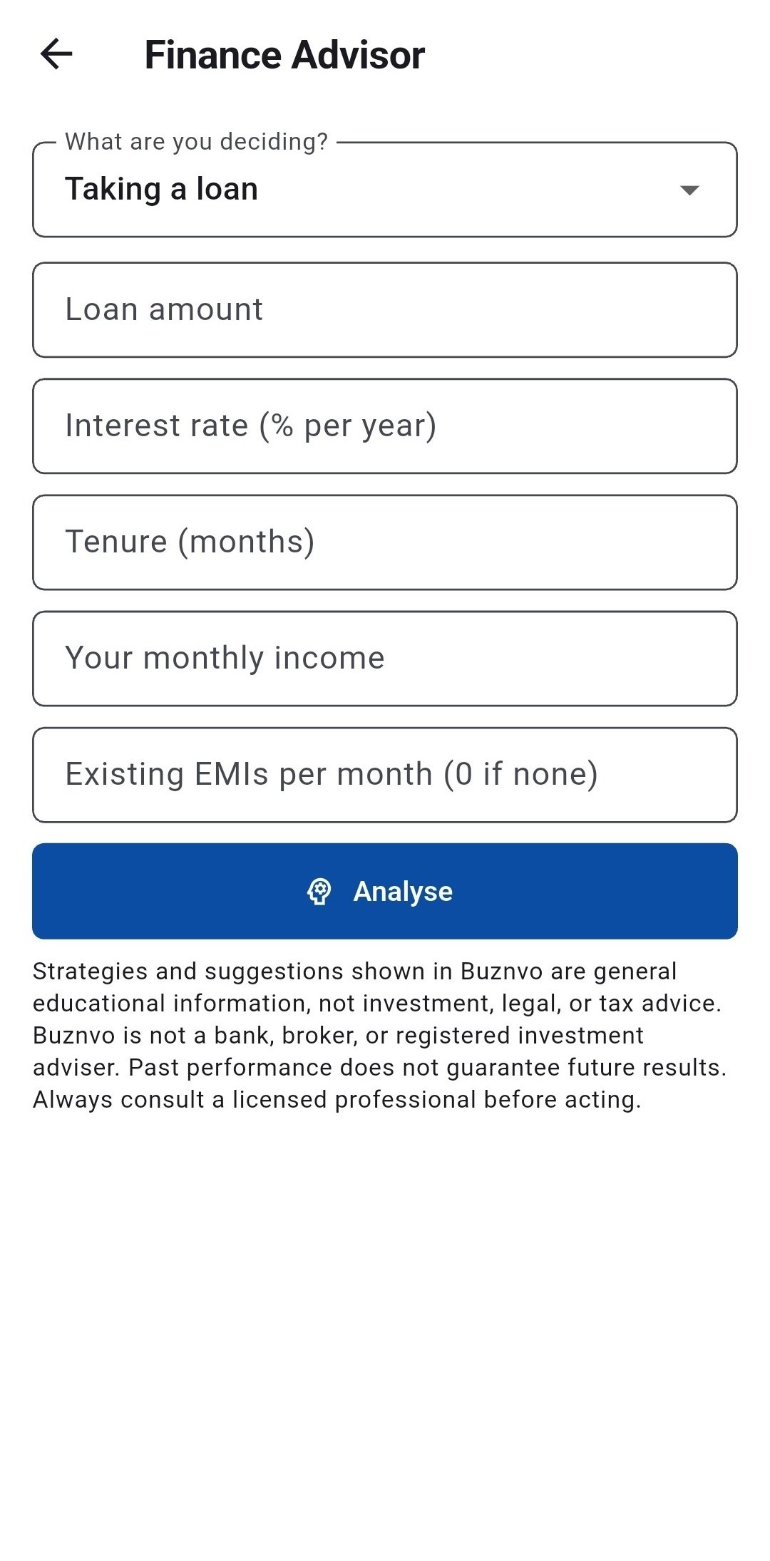 Finance Advisor