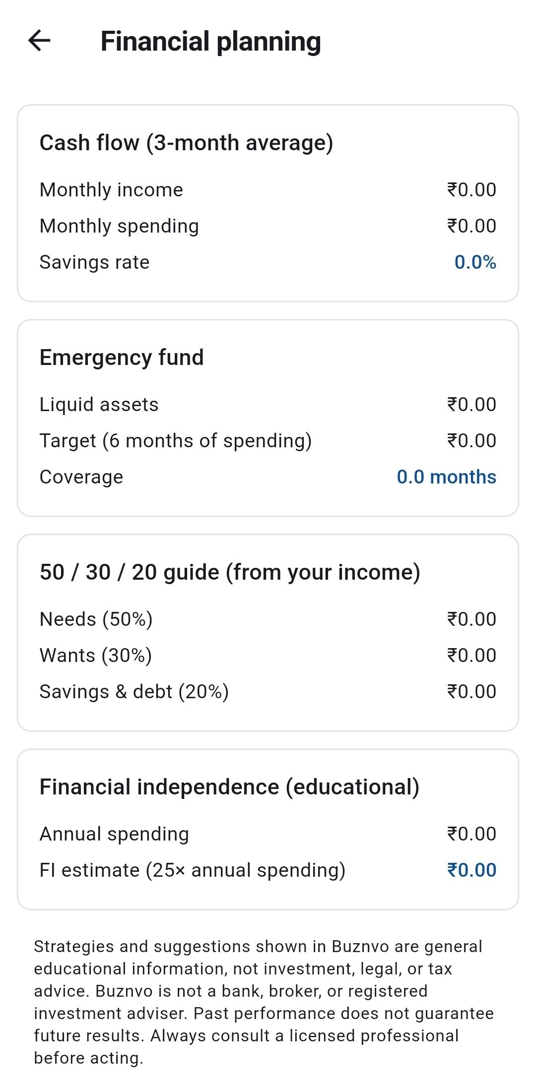 Financial planning