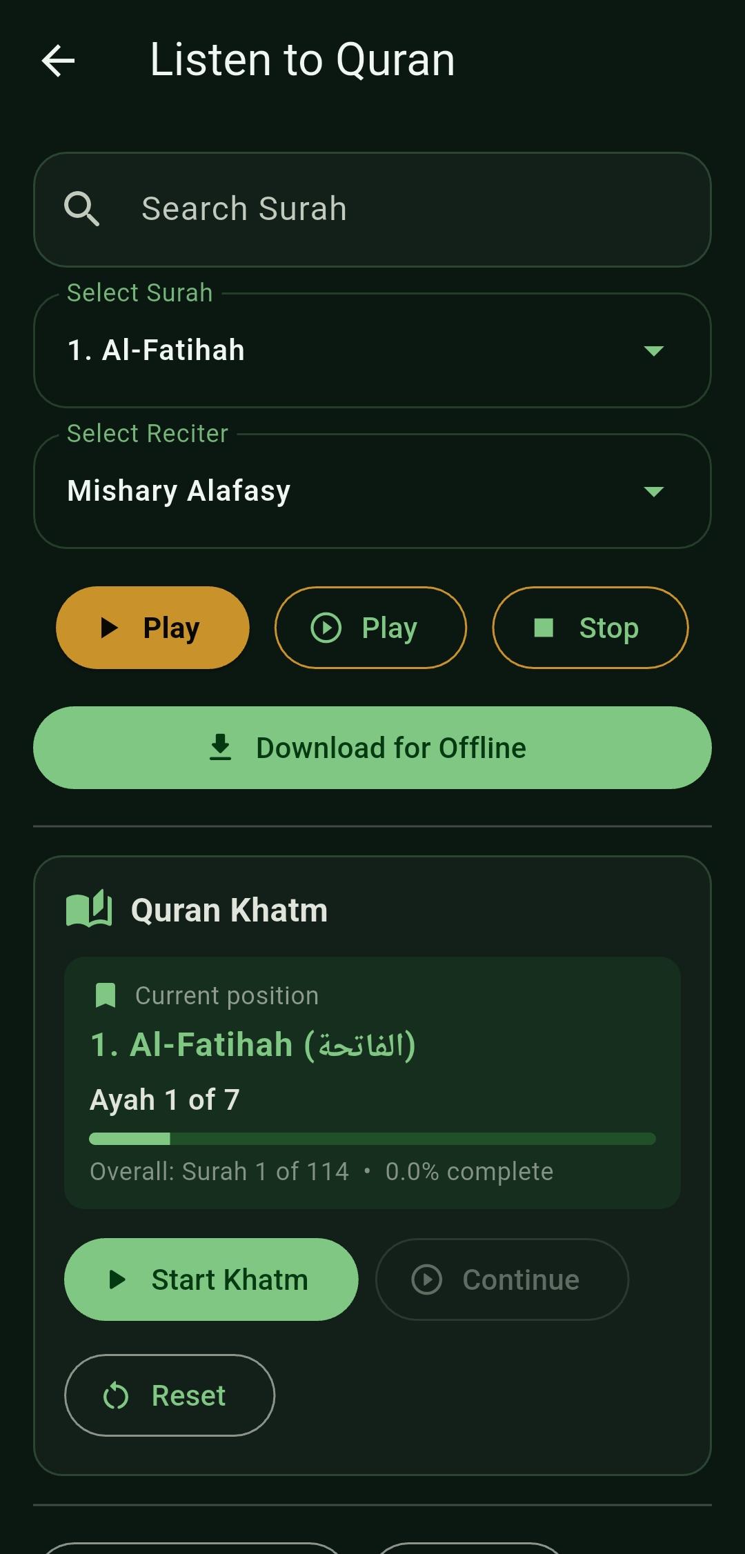 Quran Khatm progress tracker